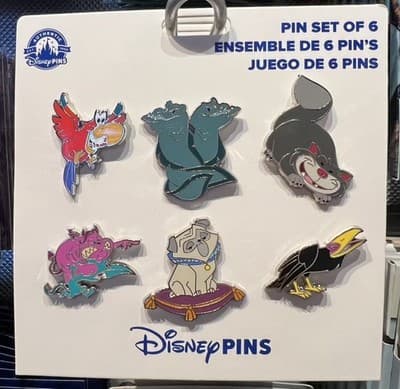 Official Disney Parks Villains Sidekicks Pin Ensemble Set 6 Pins (RETAIL PRICE)