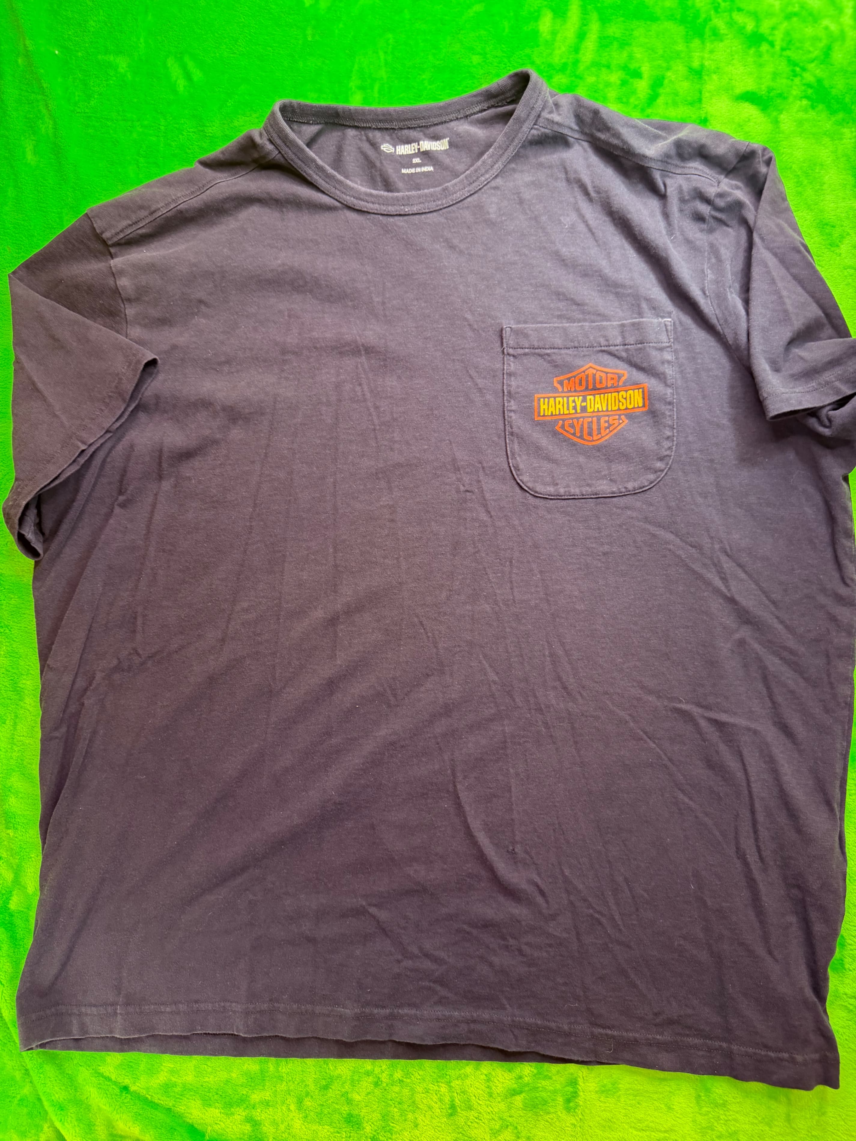 Harley-Davidson Bar & Shield Pocket Tee Black Mens Sz 2XL