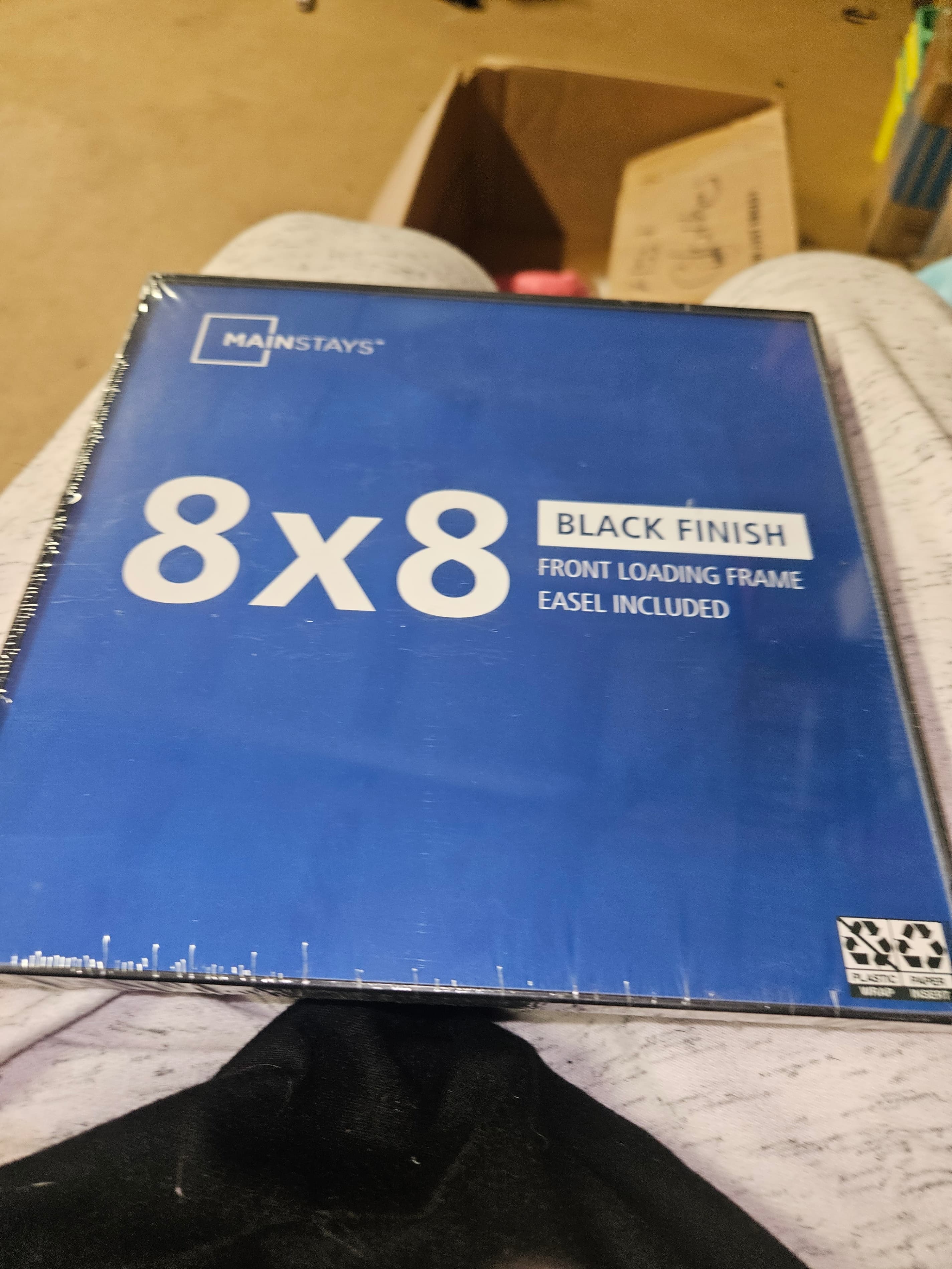 Mainstays 8x8 Black Picture Frame with Easel