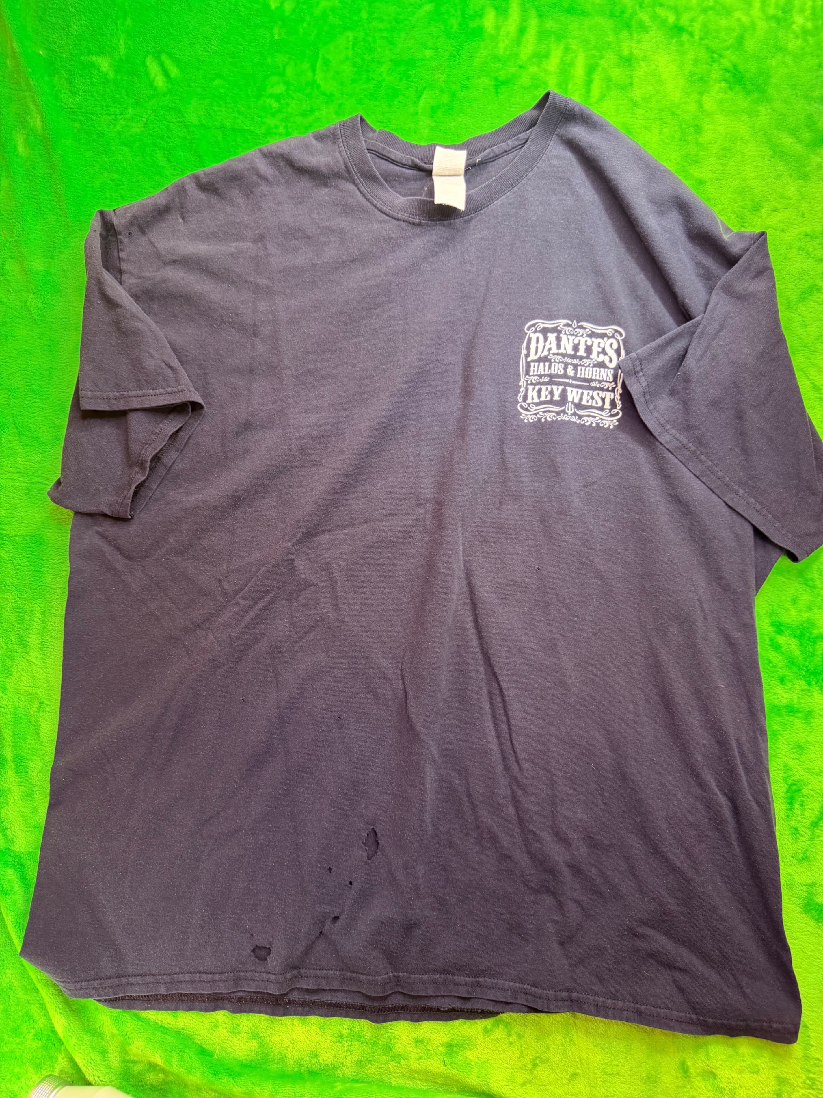 Dante's Halos & Horns Key West Florida Mermaid Tee Navy 2XL