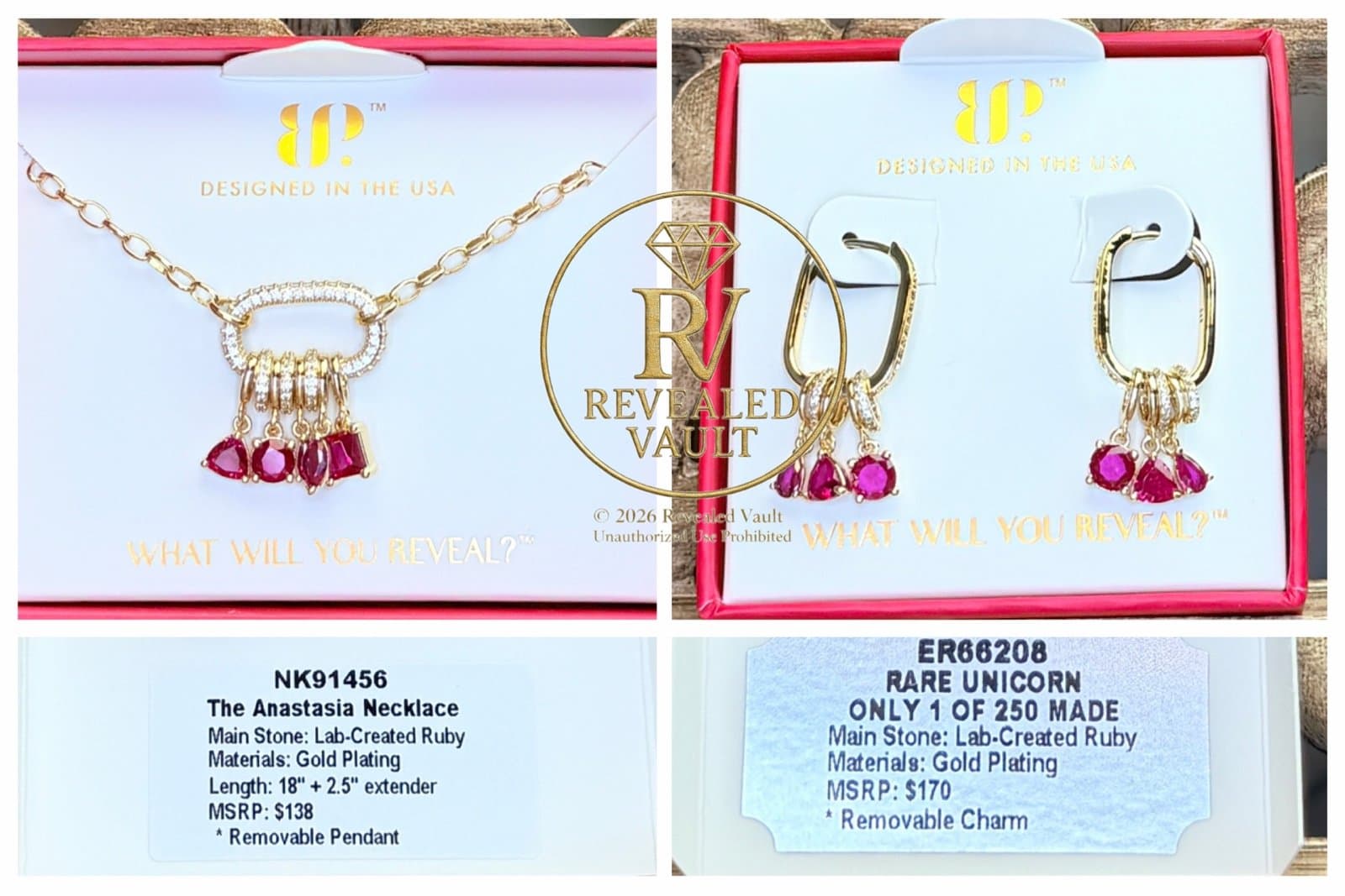 Bomb Party The Anastasia Necklace & Rare Unicorn Only 1 of 250 Made July Birth