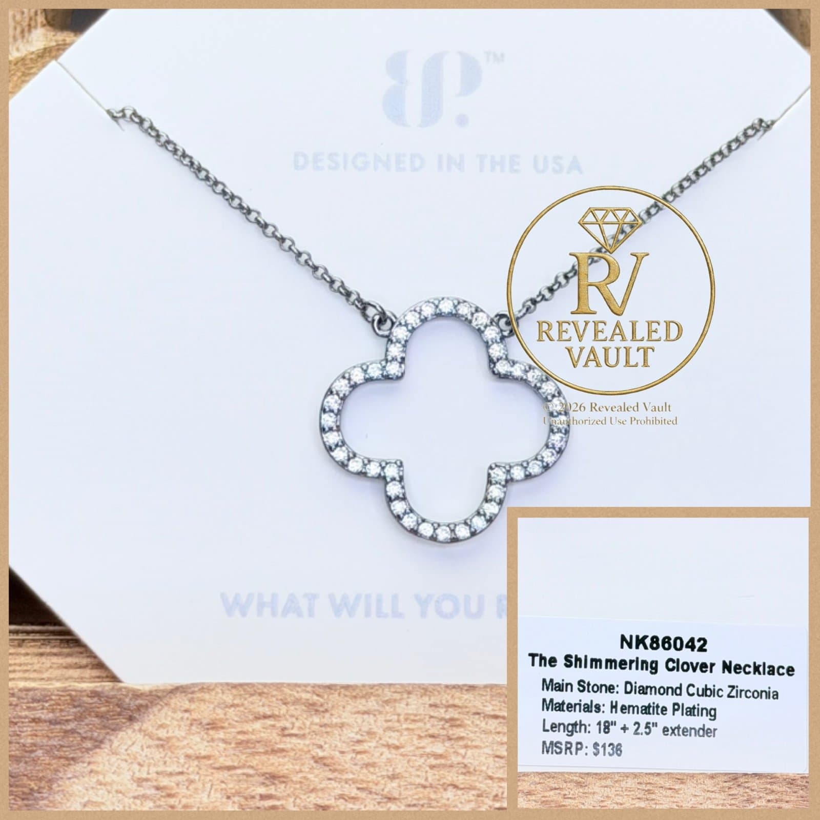 Bomb Party The Shimmering Clover Necklace OG