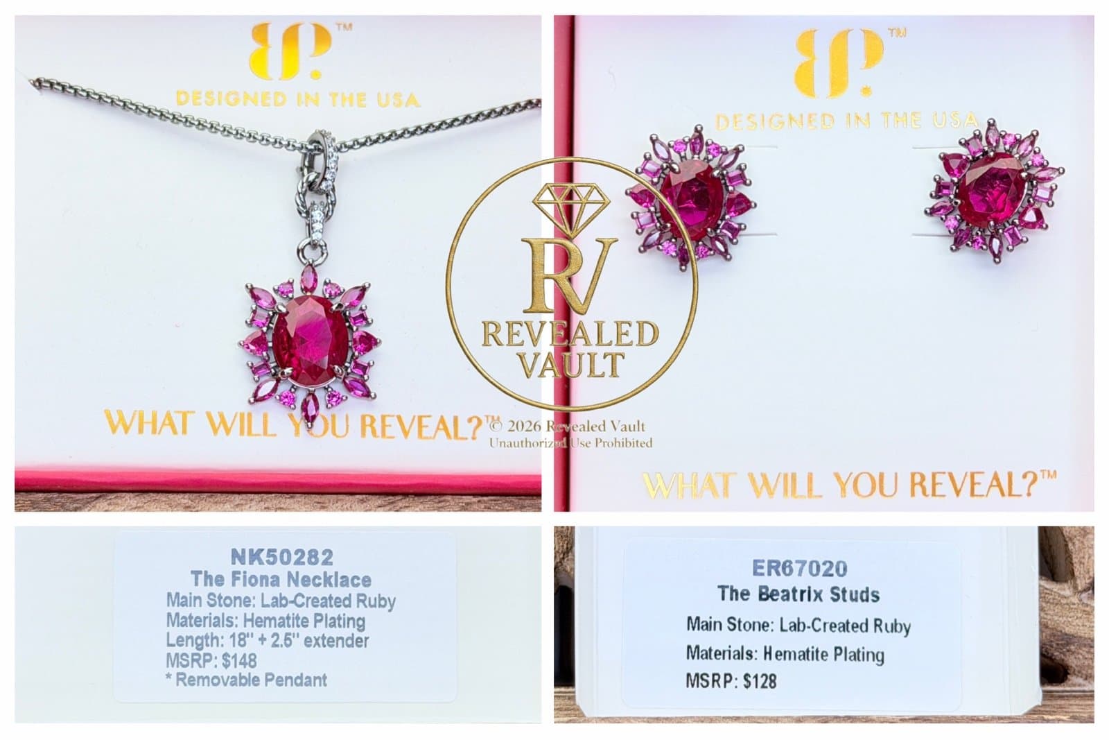 Bomb Party The Fiona Necklace & The Beatrix Studs July Birthday 2026