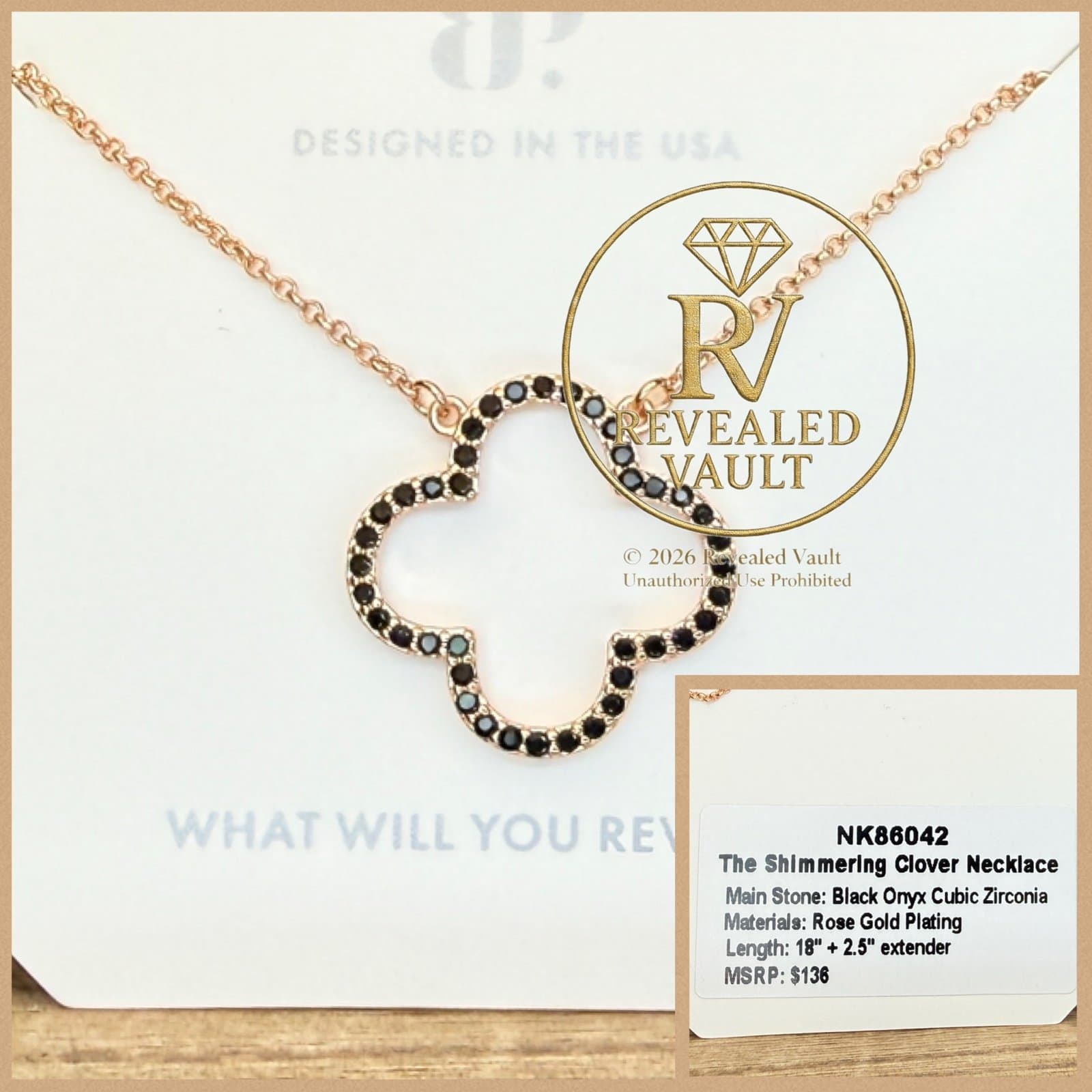 Bomb Party The Shimmering Clover Necklace OG