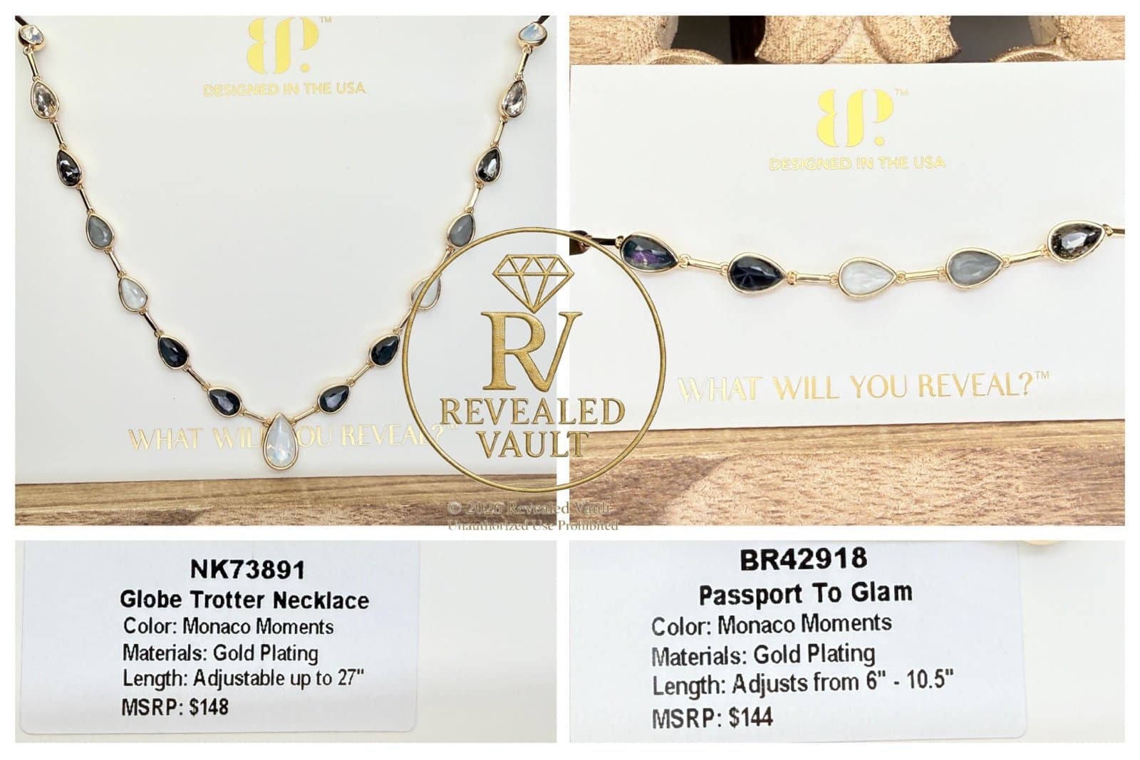 Bomb Party Globe Trotter Necklace & Passport To Glam Jewel Candy Destinations