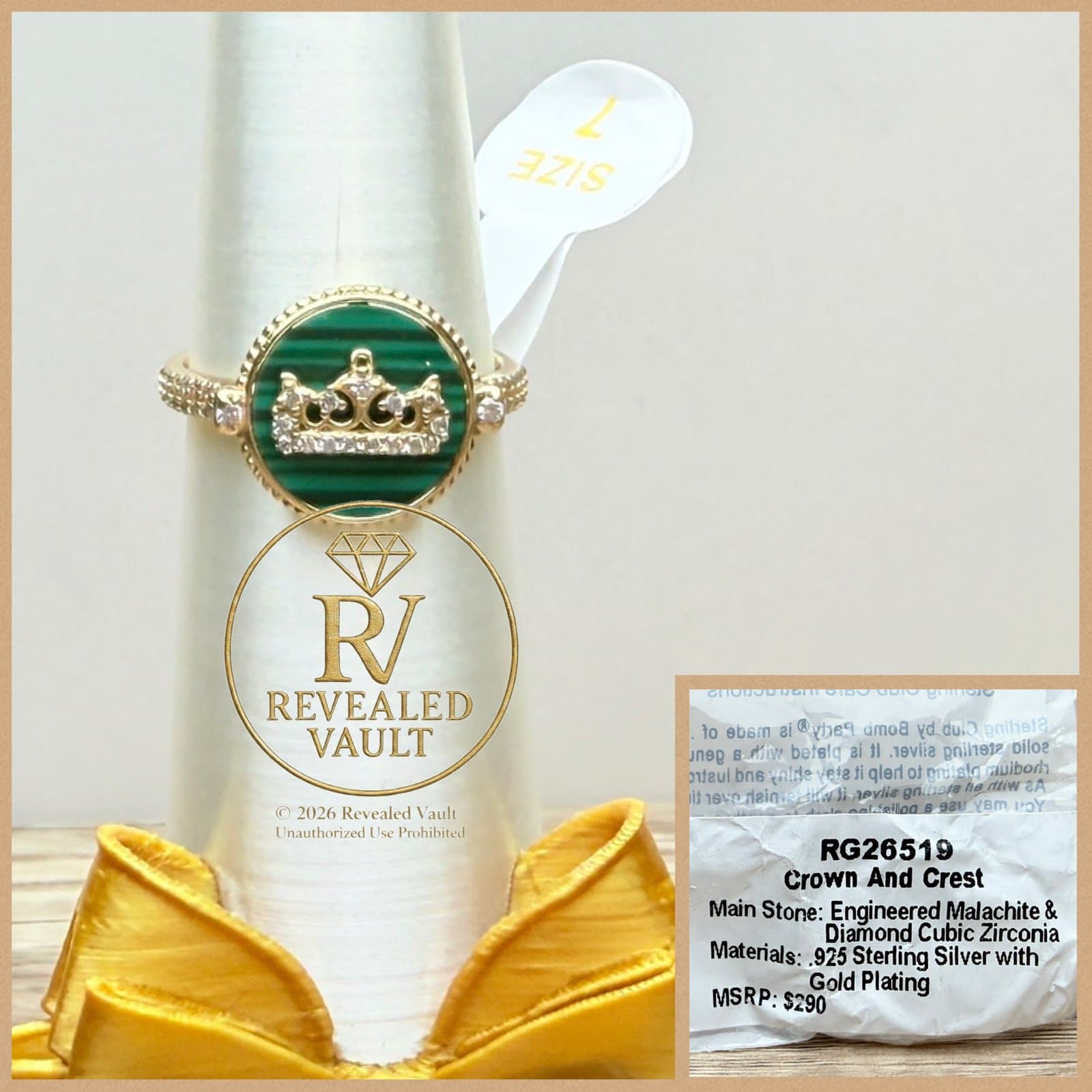 Bomb Party The Sterling Club Vermeil Crown & Crest