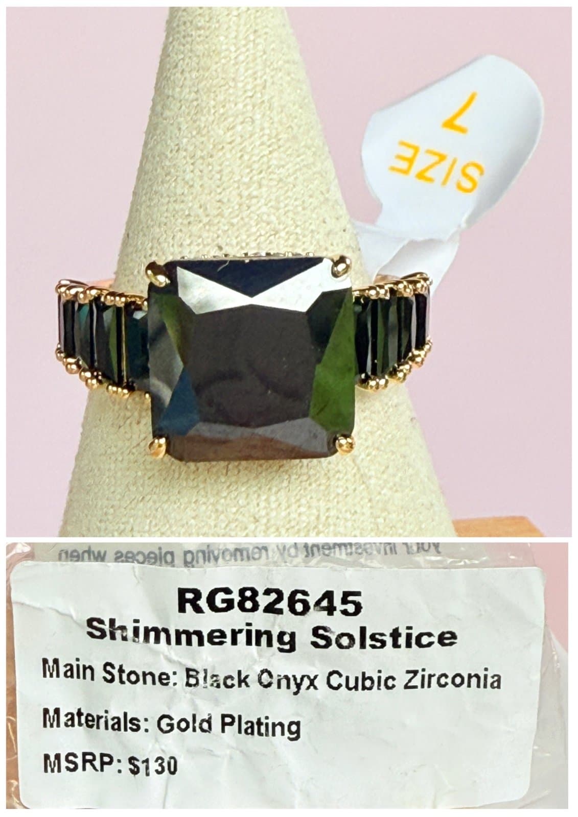 Bomb Party Shimmering Solstice Black Onyx Ring