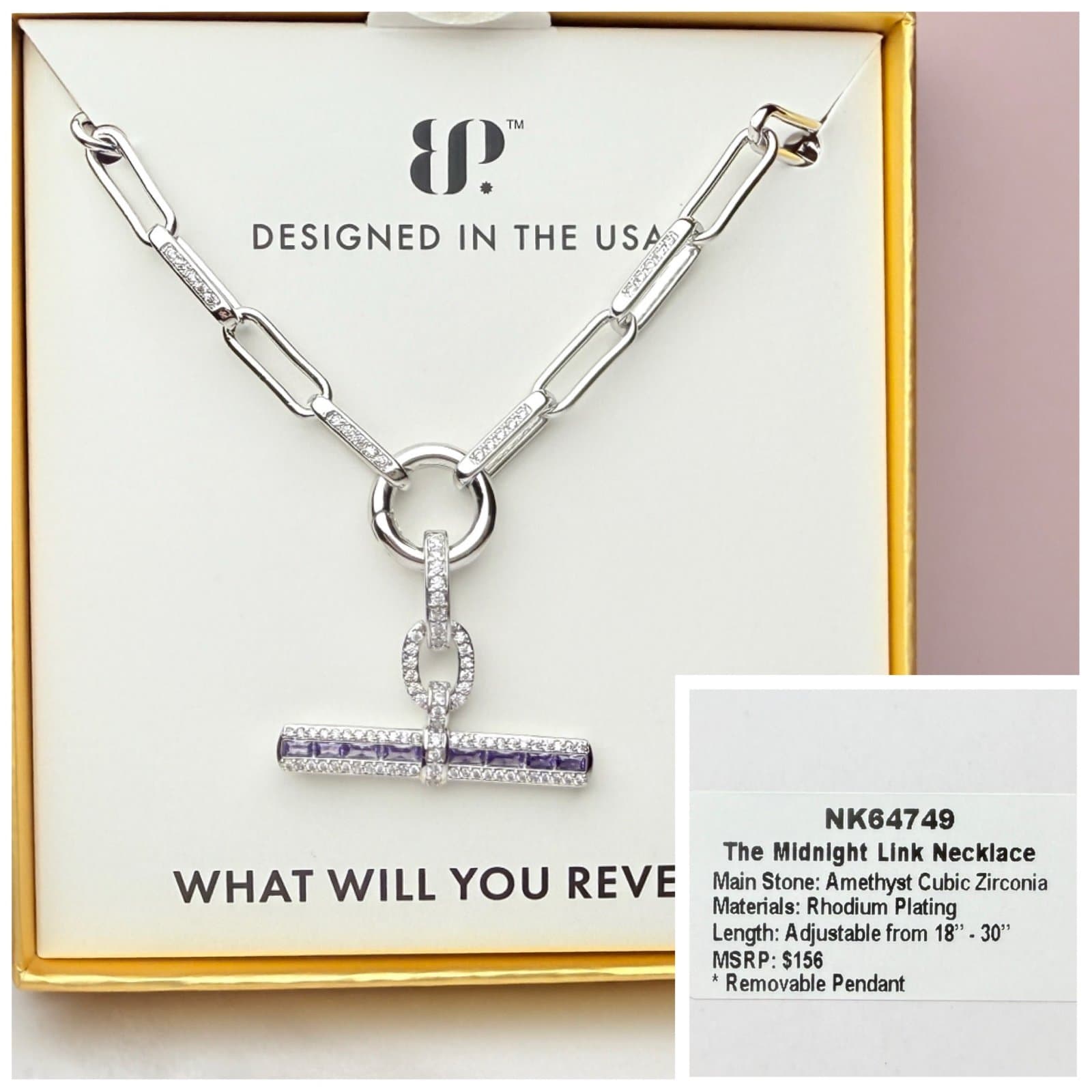 Bomb Party Gem Society The Midnight Link Necklace
