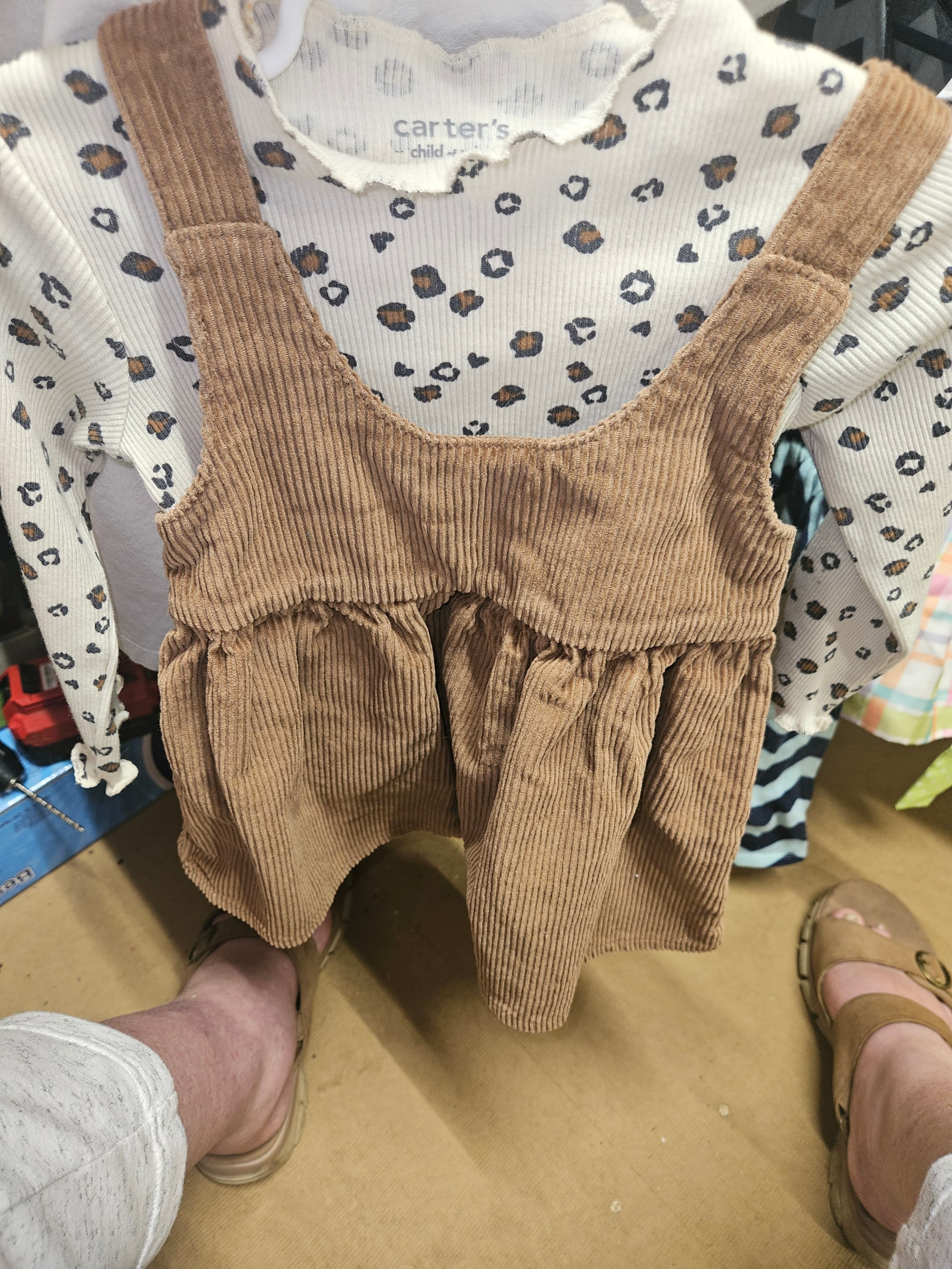 Carter's 2-Piece Corduroy Jumper Outfit, 18 Months, Animal Print
