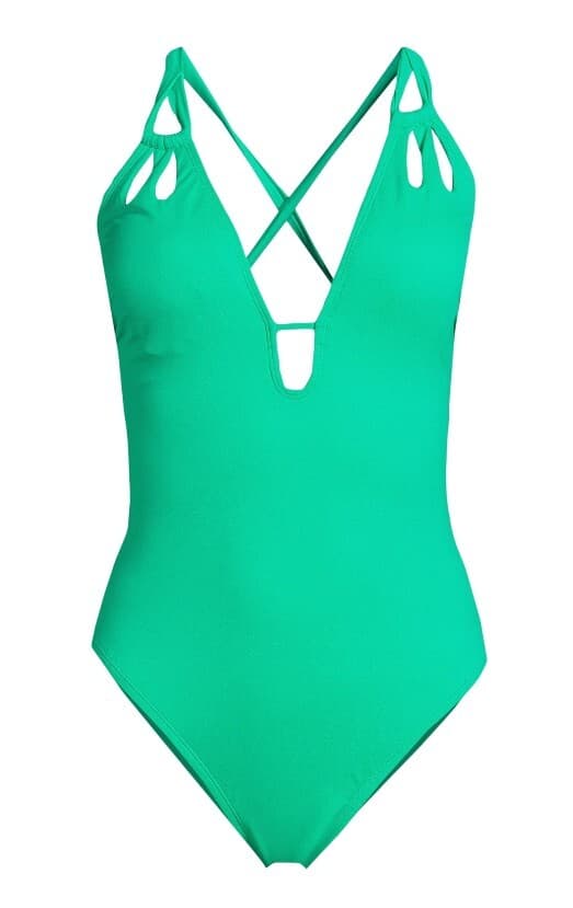 Time and Tru Women S and Women S Plus Keyhole Cutout One Piece Swimsuit Sizes XS-2X
