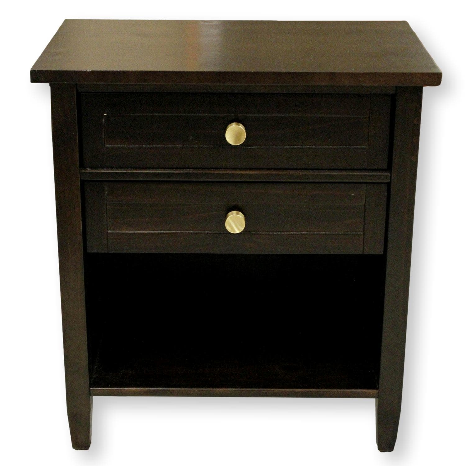 2 Drawer Nightstand - Dark Finish