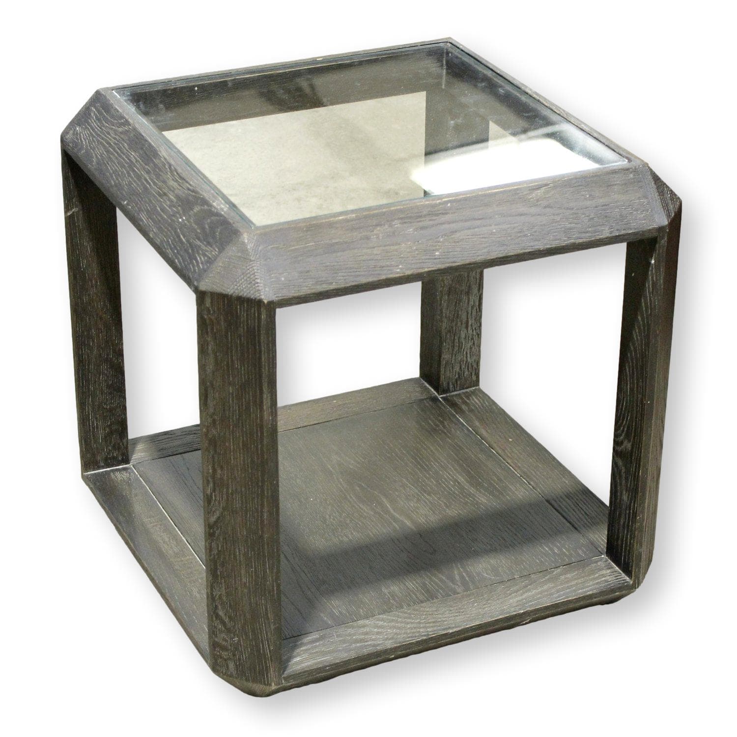 Restoration Hardware 'Grand Framed' Square Side Table - Dark Gray