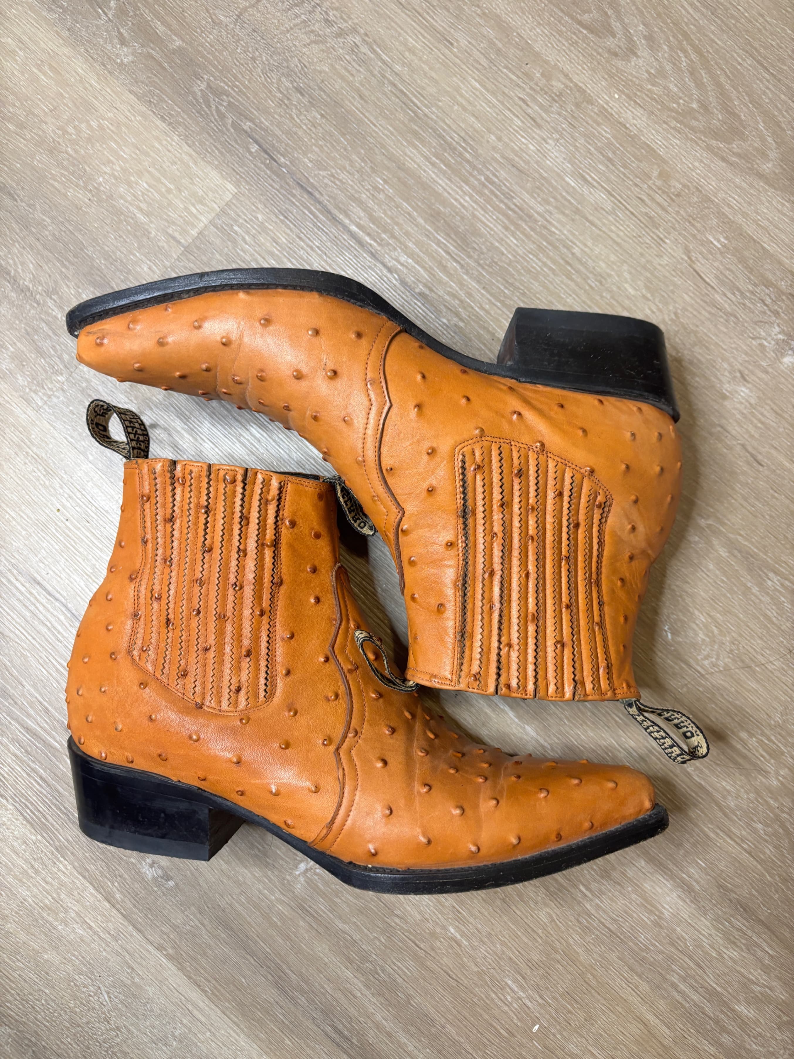 El Besserro Ostrich Leather Boots Size 29 (10 Men's)
