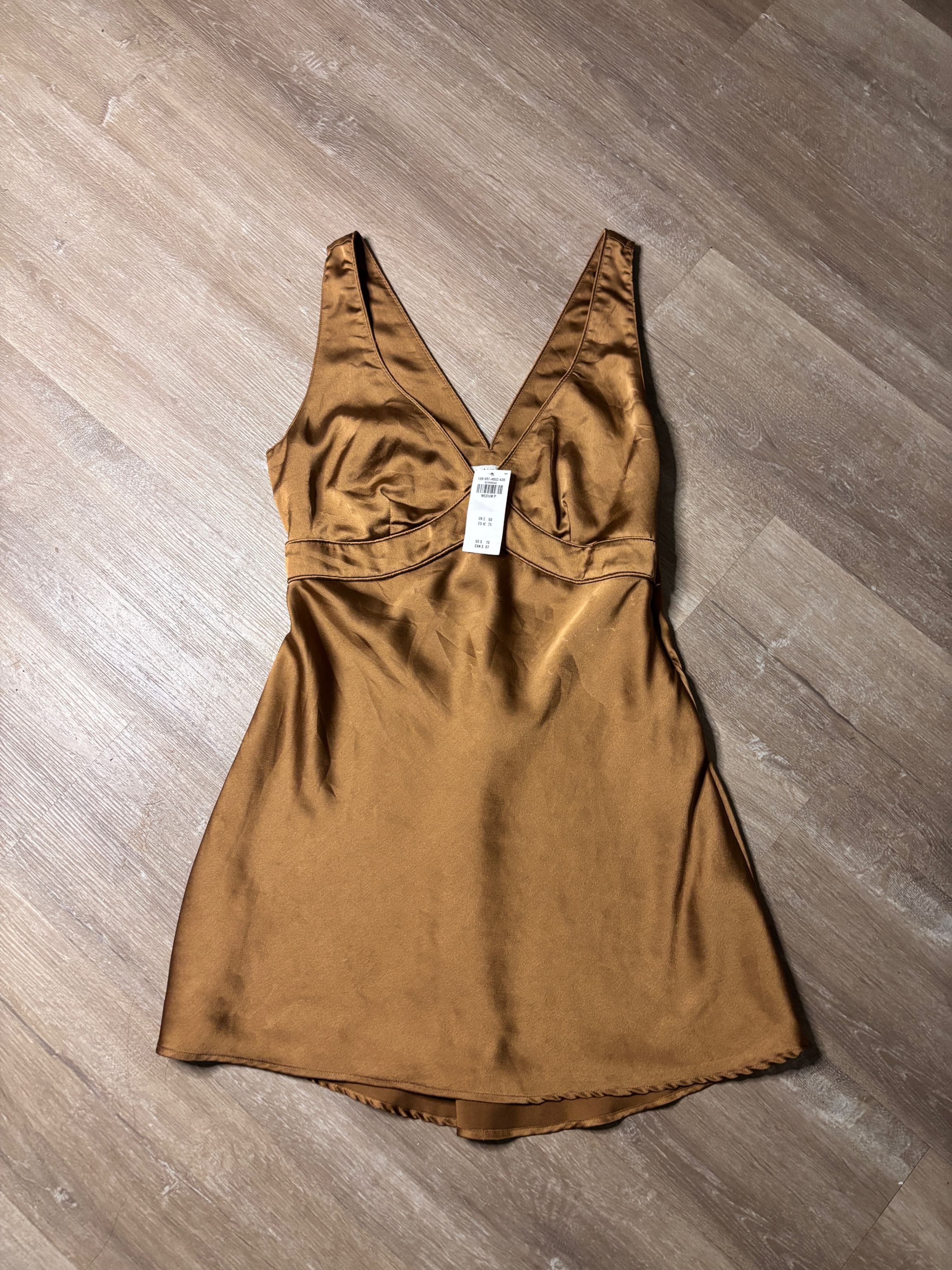 Abercrombie & Fitch Brown Sleeveless Dress Medium P
