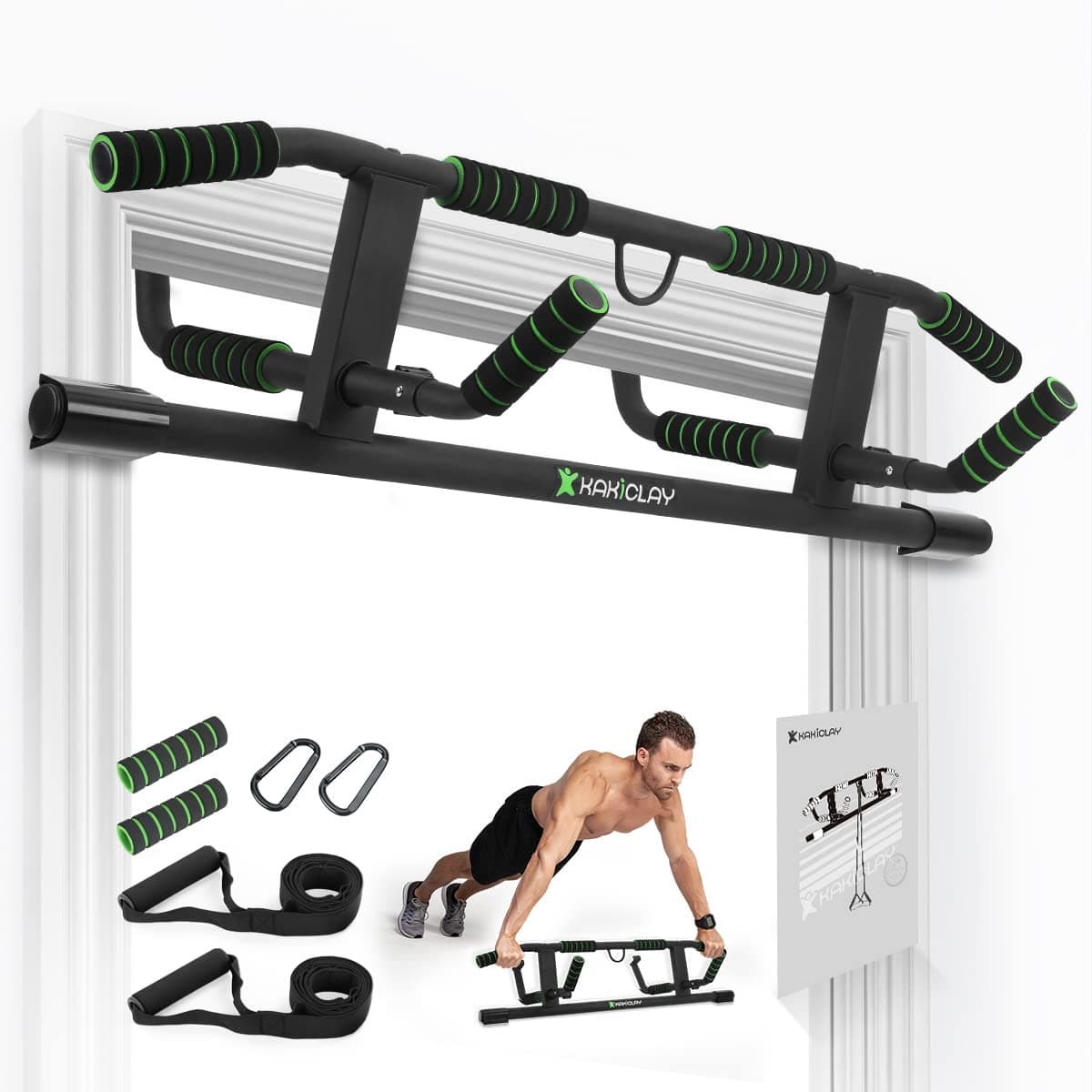 Kakiclay Pull Up Bar Doorway Heavy Duty 440 lbs