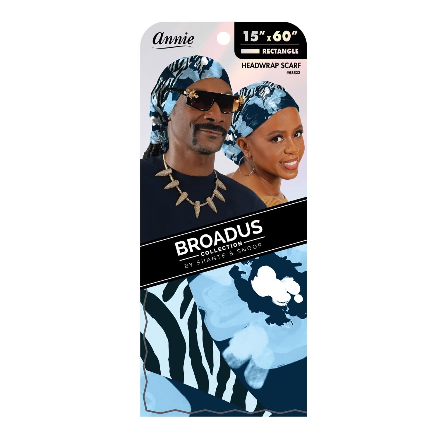 Broadus Collection Scarf by Shante & Snoop Dogg 60 X 15 Headwrap Floral Zebra
