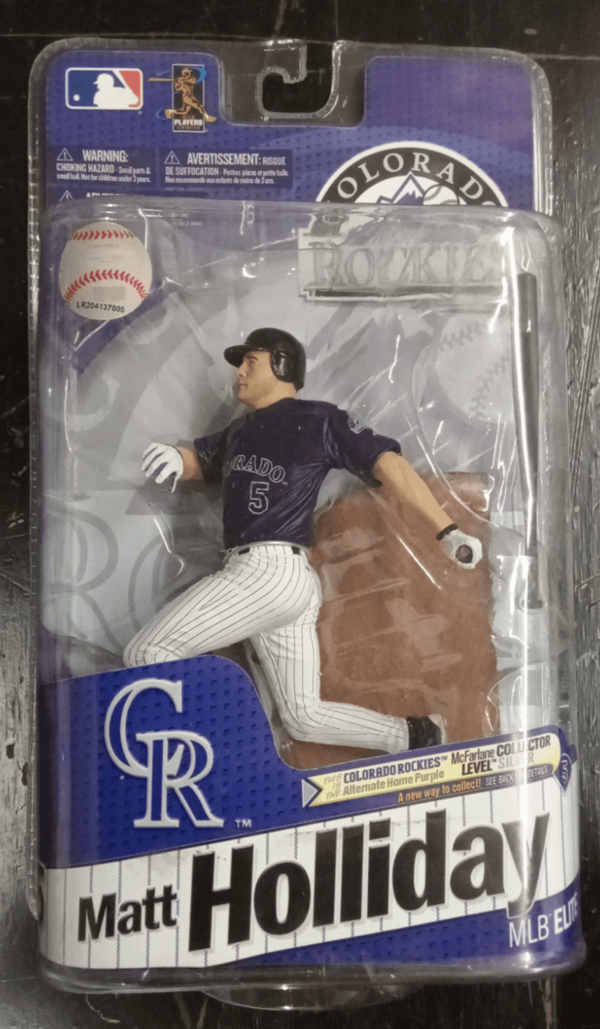 MLB SILVER LEVEL COLORADO ROCKIES MATT HOLLIDAY Collector 460/1000 MCFARLANE