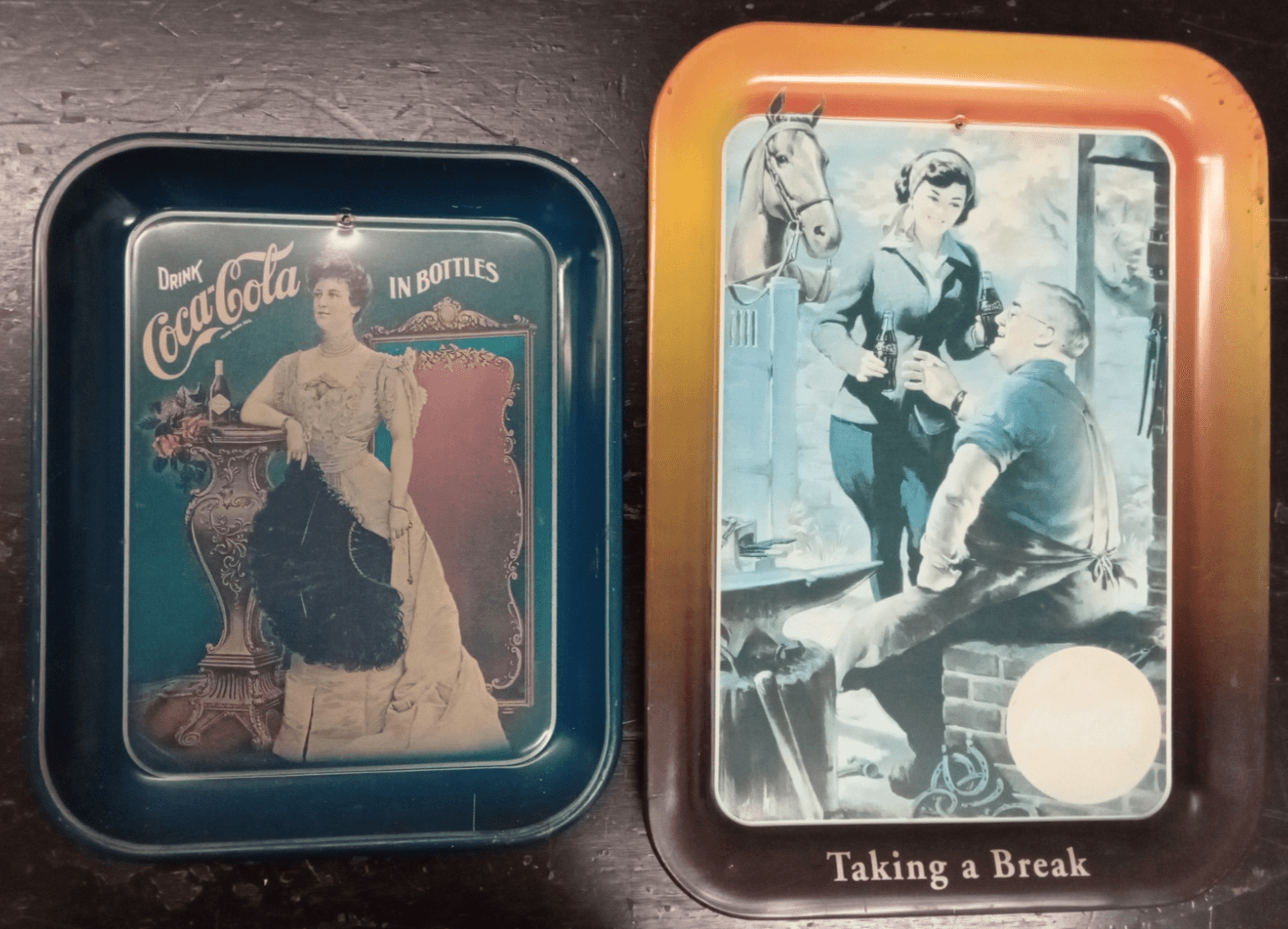 Coca-Cola "Taking a Break" Drink Coca-Cola Tray 13-3/4" x 17-1/2"