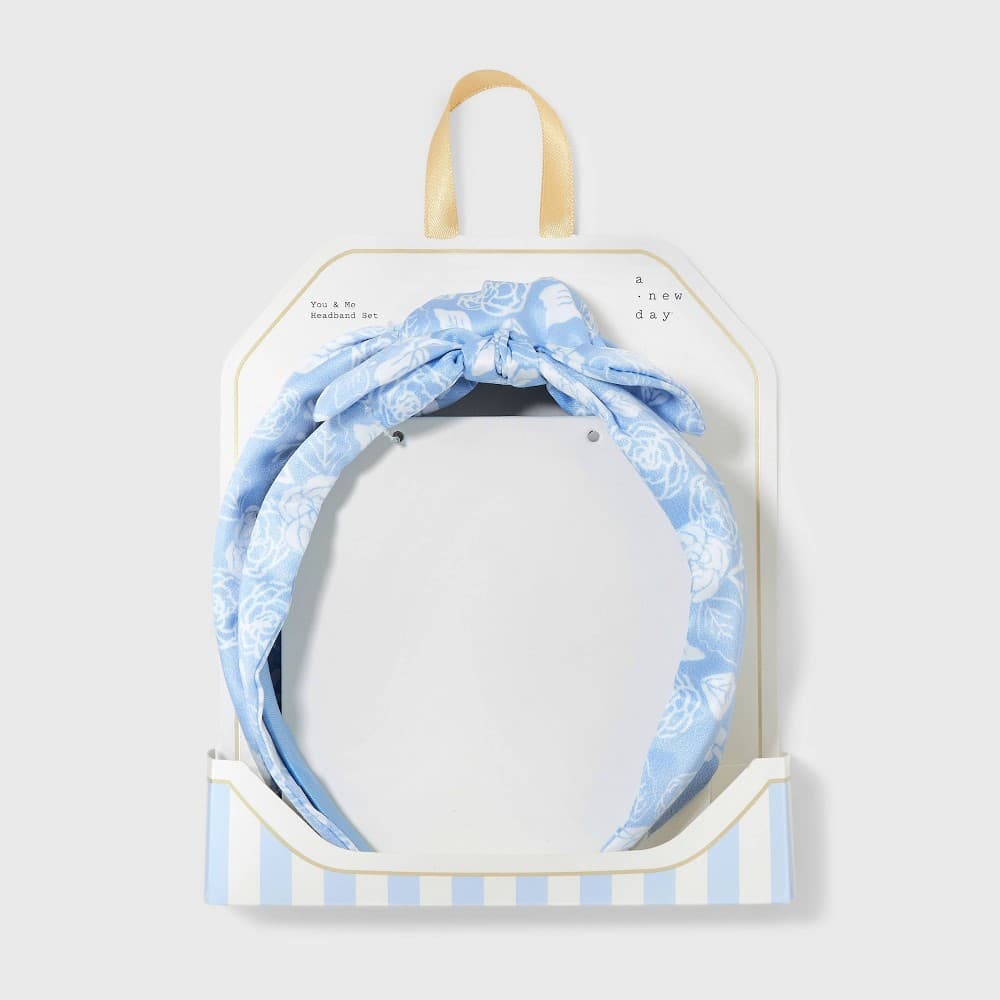 Mommy & Me Flower Headband Set 2pc - A New Day™ Blue