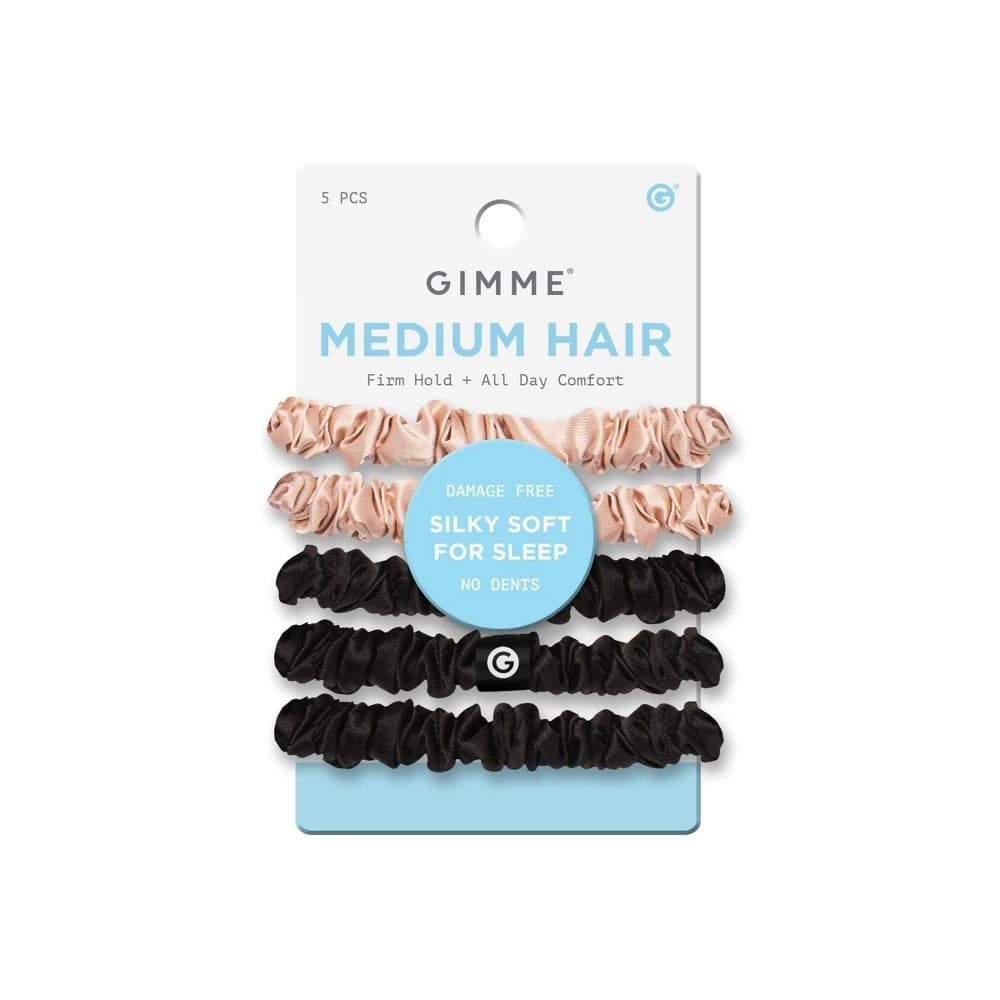 Gimme Beauty Medium Hair Elastics, Blonde & Black, 5 Ct | CVS