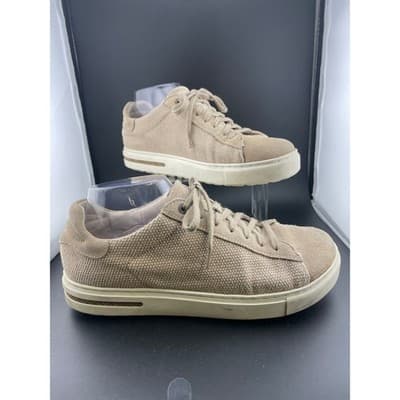Birkenstock Bend Low Taupe Beige Knit Suede Sneakers EU 40 US 9
