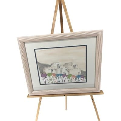 Signed Original Watercolor Painting Framed Southwest Adobe Village Art 1995