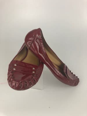 Kate Spade Burgundy patent Leather Loafers Size 8.5