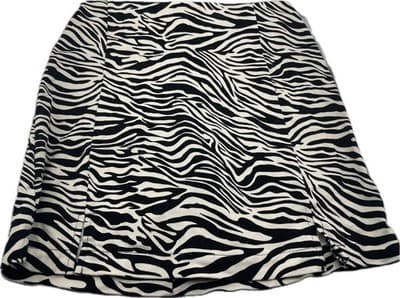 Zebra Print Stripe Mini Skirt Black White 90’s Y2K The nanny Fran Fine XS Sz 3