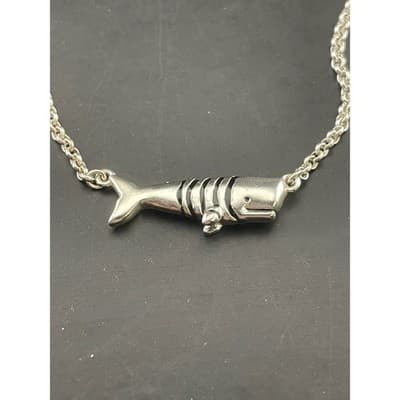 E. Frances Sterling Whale necklace marine gift 925 minimalist Summer jewelry