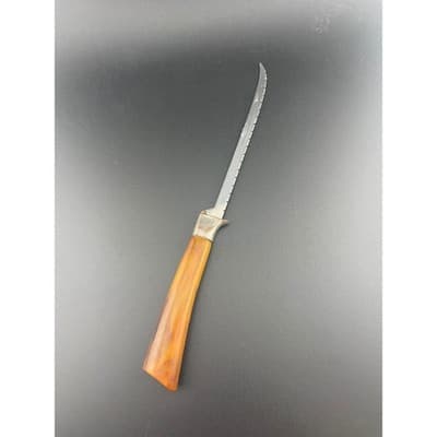Antique Bakelite Letter Opener Marbled Butterscotch Handle Art Deco Era Office