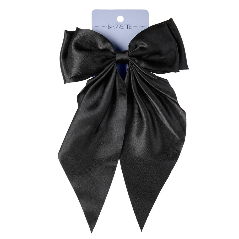 Scünci Elite Large Bow Barrette Hair Clip - All Hair - Black