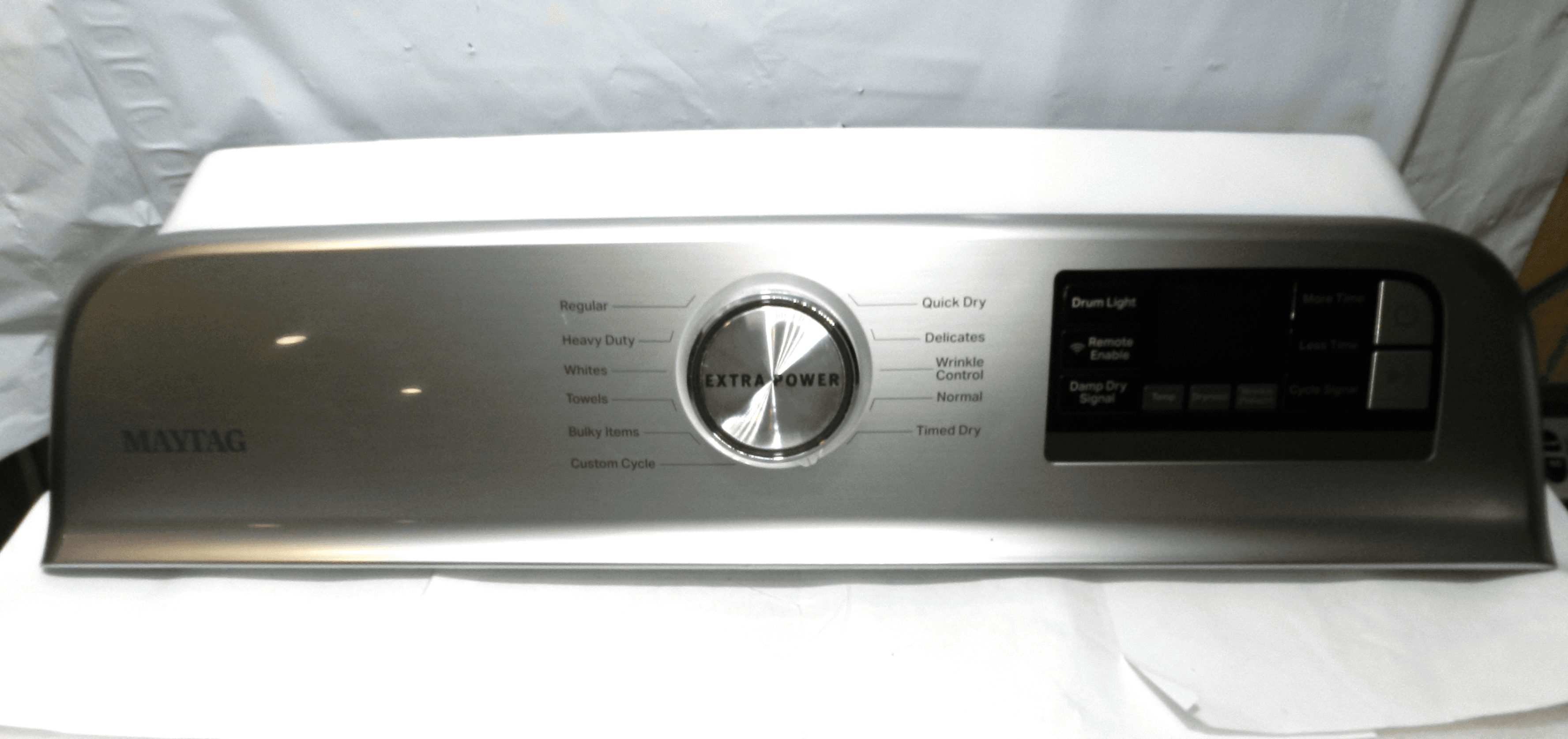OEM Maytag Dryer Control Panel W11128046 W11127504 White (N97K)