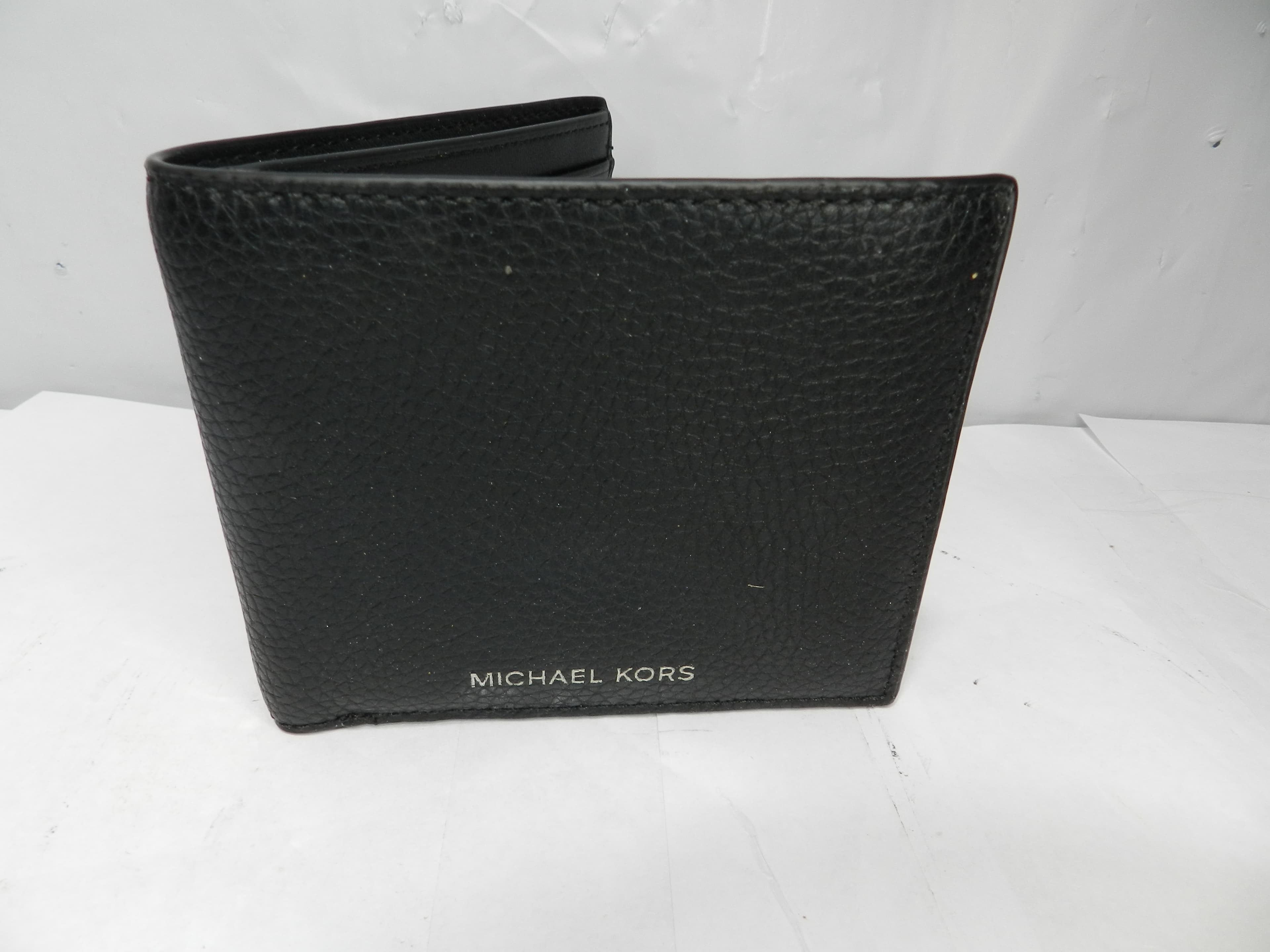 NWT Michael Kors Men's Brown Pebbled Leathered Bi-Fold Wallet (N97K)