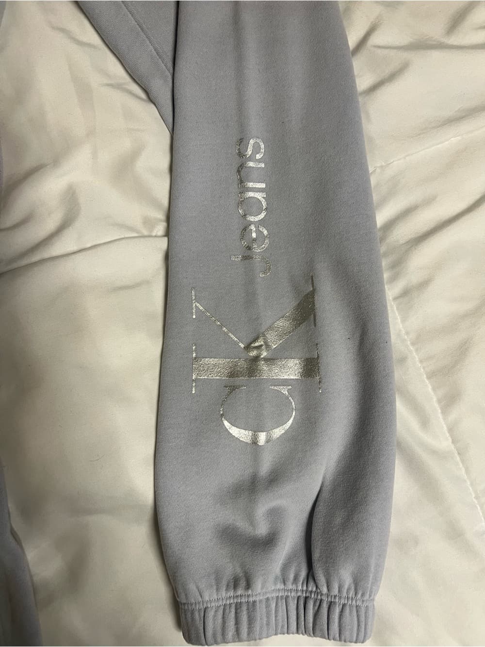 Calvin Klein Jeans Light Gray Fleece Sweatpants