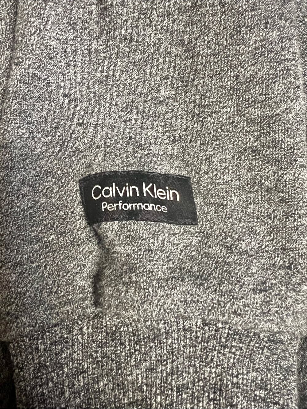 Calvin Klein Charcoal Gray Logo Crewneck Sweater