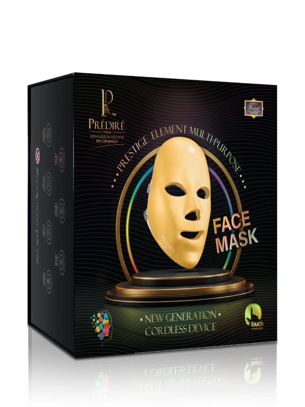 Gold LED Face Mask - Women Skincare Mask - cordless