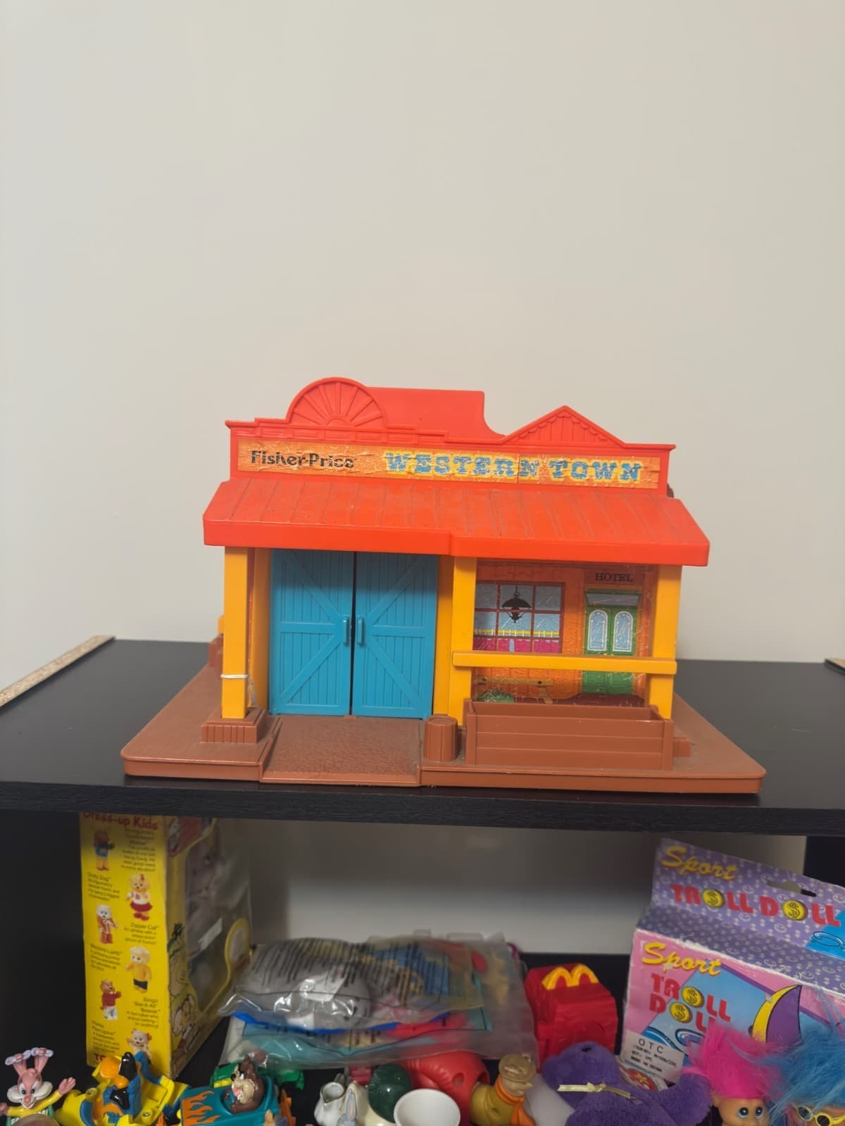 Vintage 1982 Fisher Price Play Family Western Town Building