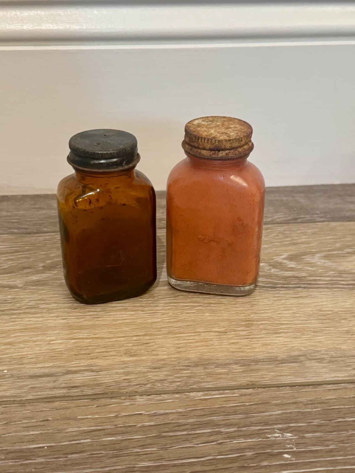 Vintage Square Apothecary Glass Jars