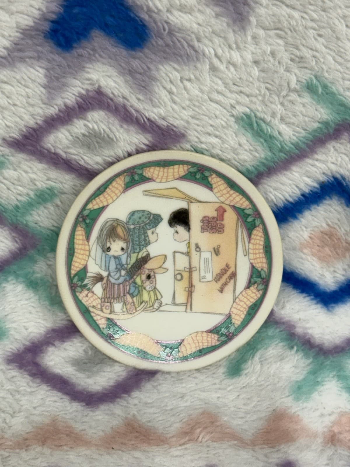 Precious Moments No Room At The Inn Mini Hanging Plate