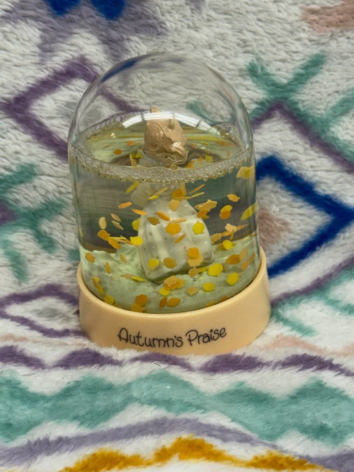 Precious Moments Snow Globe Autumn Praise Vintage Samuel J Bulger 1985 Snow dome