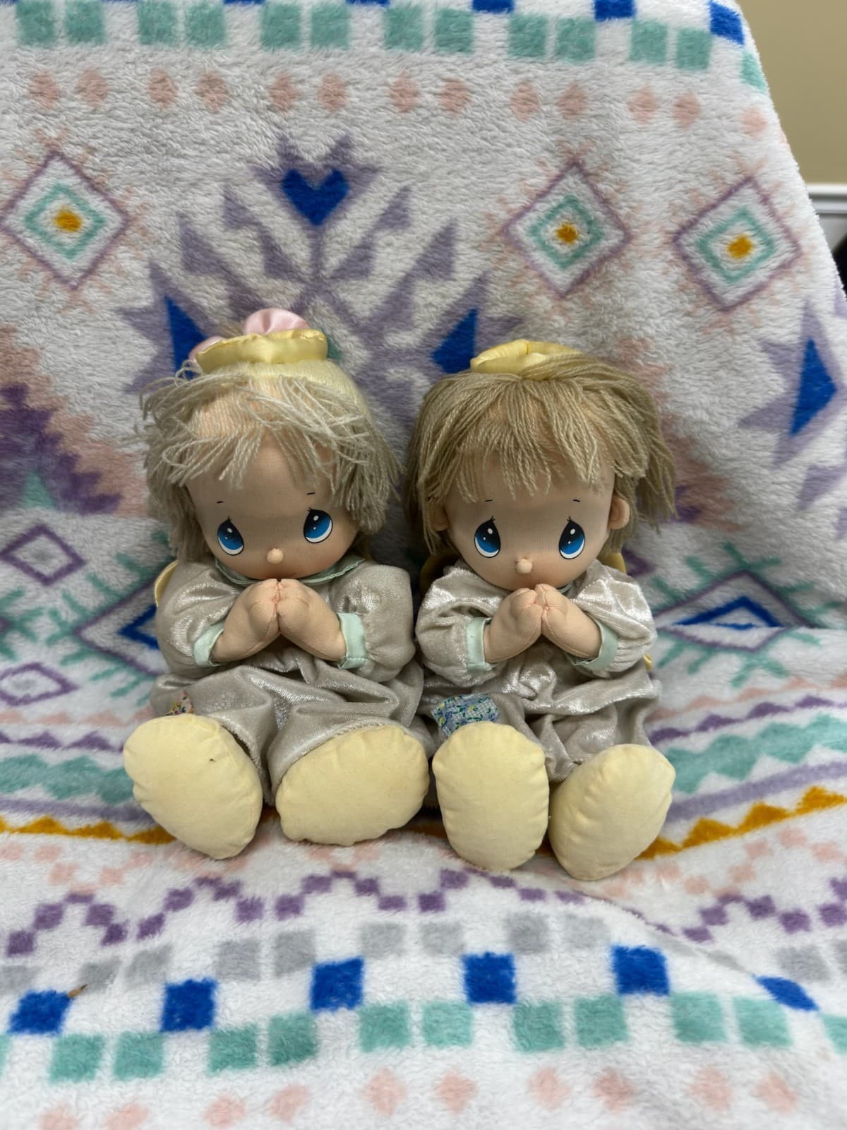 Vintage Pair of Precious Moments Praying Angels