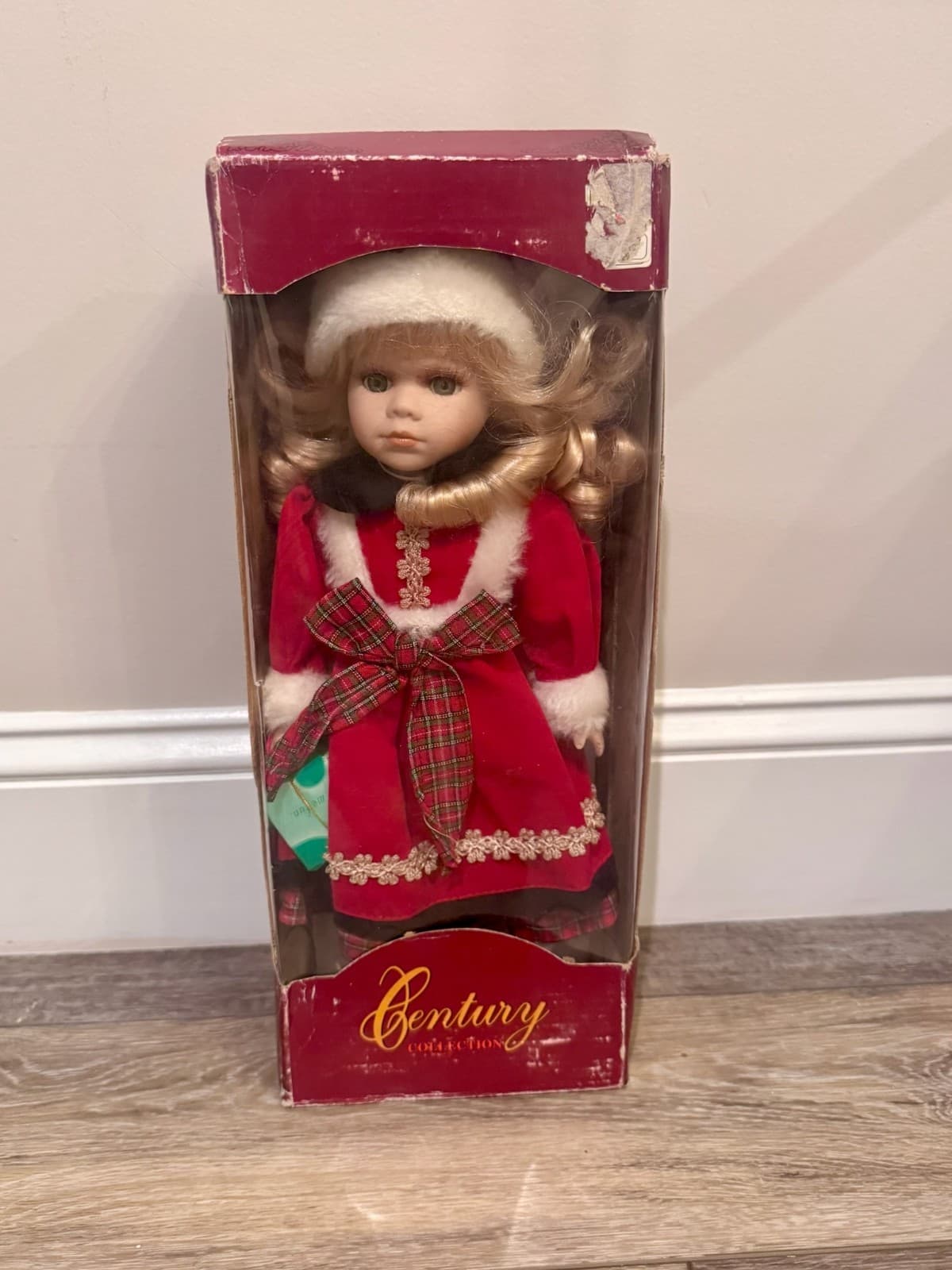 Century Collection Vintage Bisque Porcelain Christmas Doll