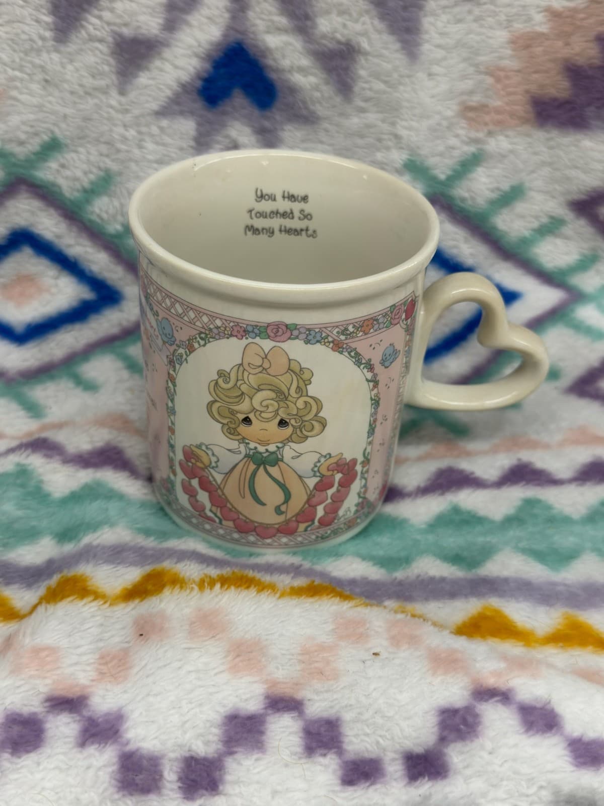 Precious Moments Coffee Tea Cup Mug You Have Touched So Many Hearts Enesco 1996