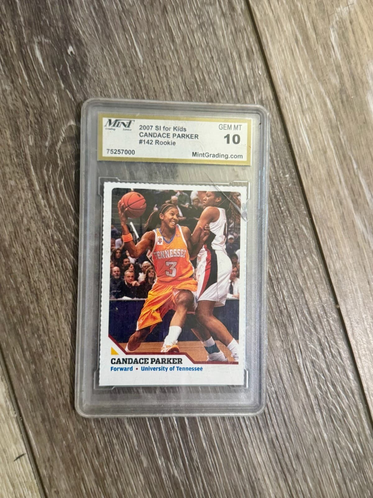2007 SPORTS ILLUSTRATED FOR KIDS RC ROOKIE CANDACE PARKER PSA 10 POP 4 WNBA