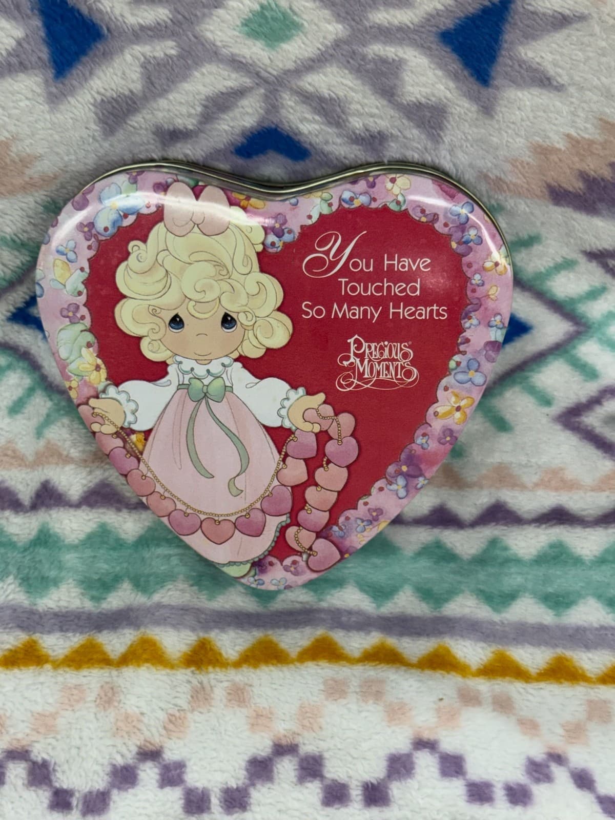 Precious Moments Heart-Shaped Metal Tin