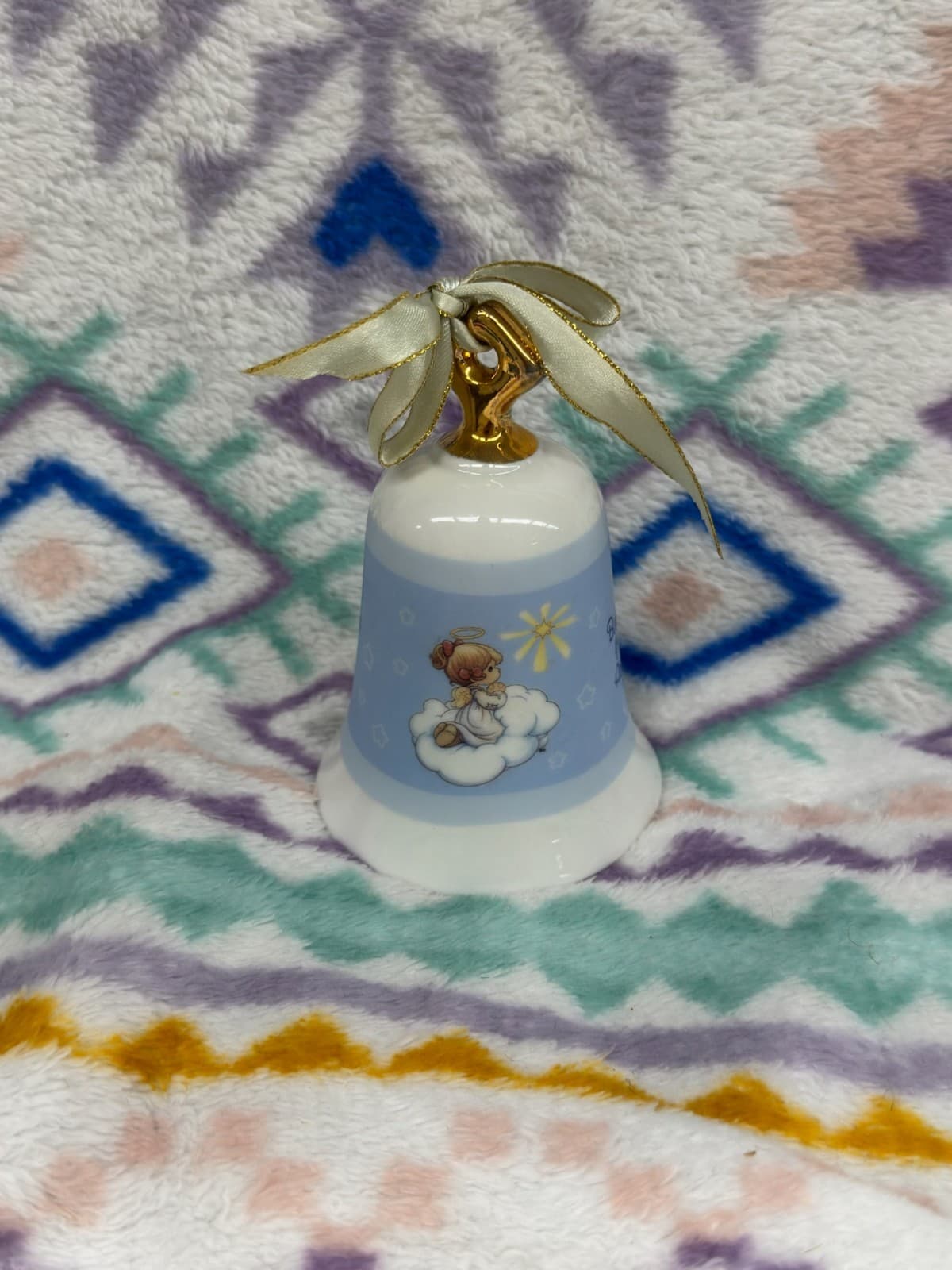 Precious Moments Porcelain Bell #8445 "Blessings From Above" Vintage 2000