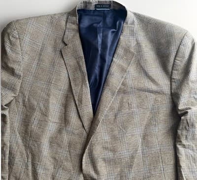 Tommy Hilfiger Gun Club Plaid Blazer Preppy Classic 38 L ***Read