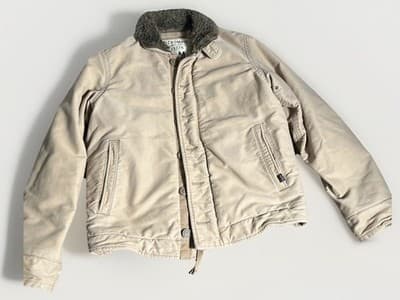 Abercrombie And Fitch Vintage Tan Military/ Army Style Jacket M Rare Y2K