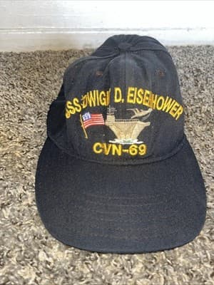 USS DWIGHT D EISENHOWER CVN-69 Hat Cap SnapBack Made In USA