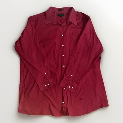 Colours by Alexander Julian Long Sleeve Dress Shirt 3xLT 19 36/37 Deep Red